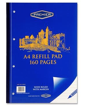 Refill Pad A4 160pg - Side Premier